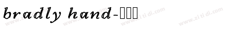 bradly hand字体转换
